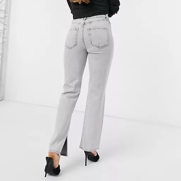 ASOS STRADIVARIUS Long Straight Slit in Grey - Picture 2 of 5